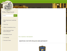 Tablet Screenshot of police.kentoncounty.org
